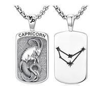 PROESS Collier signe du zodiaque en argent sterling 925 12 constellations pendentif horoscope astrologie colliers signe du zodiaque bijoux cadeaux pour femmes hommes, Argent sterling