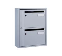 Prof. 190 mm - Bloc 2 Boites aux Lettres Essentielle Aluminium Blanc