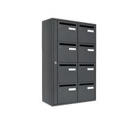 Prof. 380 mm - Bloc 8 Boites aux lettres Acier -Gris Anthracite