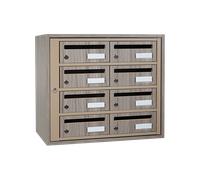 Prof. 380 mm - Bloc 8 Boites aux Lettres Essentielle Bois Shorewood