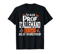 Prof Allemand Professeur Cadeau Collège Lycée Allemagne Noël T-Shirt