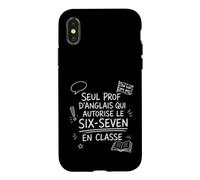 Prof Anglais Six-Seven Sarcastique Cadeau Rentrée Coque pour iPhone X/XS