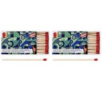 PROF Boîte de 70 Allumettes, Longueur 10 cm, 70 Daily Matches, Allume-feu, Longues et Pratiques pour Cuisine, Bougies, Anniversaire, Camping, Barbecue, Extérieur, Survie, 41806002 (Lot de 2)