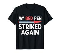 Prof d’Anglais Stylo Rouge devoirs Notes école T-Shirt