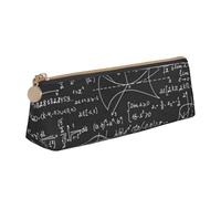 Prof de Maths, Trousse à Crayons Triangulaire en Cuir avec Fermeture éclair, Trousse à Crayons Portable, Trousse à cosmétiques