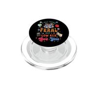 Prof drôle, Raton Laveur, Sauvage, Discret, Je t'aime PopSockets PopGrip pour MagSafe