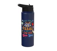 Prof drôle, raton laveur, sauvage, discret, je t'aime Stainless Steel Insulated Water Bottle