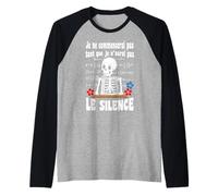 Prof Humour Souhaite Calme & Silence Cadeau Atsem maîtresse Manche Raglan