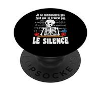 Prof Humour Souhaite Calme & Silence Cadeau Atsem maîtresse PopSockets PopGrip Adhésif