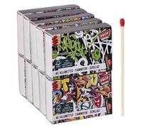 PROF Lot de 10 Boîtes de 40 Allumettes, Longueur 4,2 cm, 400 Pocket Matches, Allume-feu, Compactes et Pratiques pour Cuisine, Bougies, Anniversaire, Camping, Barbecue, Extérieur, Survie, 41806005
