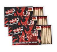 PROF Lot de 3 Boîtes de 240 Allumettes, Longueur 4,7 cm, 720 Cooking Matches, Allume-feu, Compactes et Pratiques pour Cuisine, Bougies, Anniversaire, Camping, Barbecue, Extérieur, Survie, 41806003