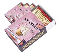PROF Lot de 4 Boîtes de 100 Allumettes, Longueur 5,5 cm, 400 Chef Matches, Allume-feu, Compactes et Pratiques pour Cuisine, Bougies, Anniversaire, Camping, Barbecue, Extérieur, Survie, 40806006