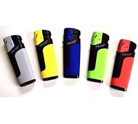Prof Lot de 5 briquets Anti-Vent Turboflame Couleurs Assorties