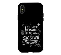 Prof Maths Six-Seven Sarcastique Cadeau Rentrée Coque pour iPhone X/XS