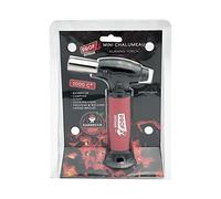 PROF - PROF, Chalumeau à Gaz, Design, Flamme Réglable, Parfait pour Cuisiner : Crème brulée, Grillades, Barbecue, Réchaud de Camping, Glaçages, Rouge, 17,2 cm