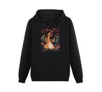 Prof·Slow Hoody Unmens Dracaufeu Kaiju Monster pour Men's Et Enfant Hoody Unisex Ptinted Hoodies Long Sleeve Men's Hooded with Pocket Black XL