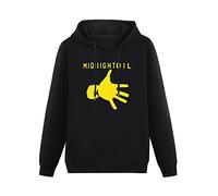 Prof·Slow Midnight Oil Rock Band Logo Hoody Unisex Ptinted Hoodies Long Sleeve Men's Hooded with Pocket Black M