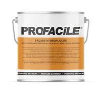 PROFACILE Peinture façade mat HydroPliolite, impression, finition, durable jusqu'a 10 ans 2.5 litres Blanc cassé (RAL 9010)