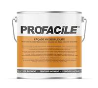 PROFACILE Peinture façade mat HydroPliolite, impression, finition, durable jusqu'a 10 ans 2.5 litres Gris Granit (RAL 7035)