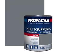 PROFACILE Peinture intérieure multi-supports, satin, murs, plafonds, boiseries, radiateurs, sans odeur, plusieurs teintes 0.5 litre