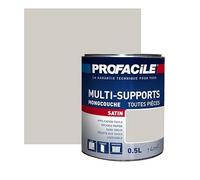 PROFACILE Peinture intérieure multi-supports, satin, murs, plafonds, boiseries, radiateurs, sans odeur, plusieurs teintes 0.5 litre