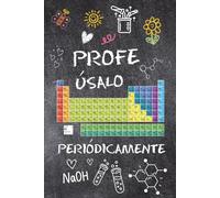 PROFE, ÚSALO PERIÓDICAMENTE: Divertido Cuaderno de notas, diario o agenda | Regalo original fin de curso, Cumpleaños o Navidad | Maestros, Maestras, ... escribe su nombre, dedicatorias, fotos...