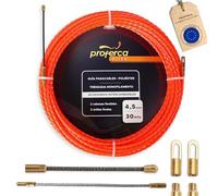 PROFERCA Aiguille Electricien 4.5mm 30 Mètres | Aiguille Tire Fil Électrique | Tire Câble Robuste pour Électriciens | Force de Poussée Maximale | Guide Passe-câble