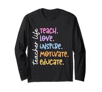 Profesor Life Teach Inspire Love Teacher Appreciation Teacher Manche Longue