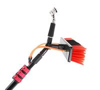 Professal Kit de nettoyage de vitres avec manche à eau de 5,5 m sans traces, raclette et brosse pour nettoyer Crystal C S