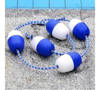 Professal Ligne de séparation de sécurité pour piscine - Cordon flottant commercial pour courses de natation, lignes de bouée bleue et blanche - Disponible en 4,6 m, 15,2 m, 30,5 m pour un meilleur