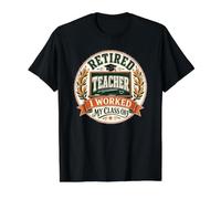 Professeur à la Retraite, J'Ai travaillé Pendant ma Classe Pendant Une drôle de Retraite T-Shirt Graphique avec Valeur, Homme, Noir, L