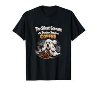 Professeur Caffeine Life Silent Scream Coffee Ghost T-Shirt