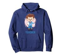 Professeur caricatural Tenant Papier et Baguette Sweat à Capuche