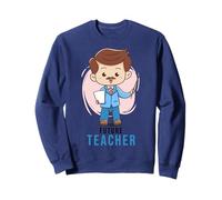 Professeur caricatural Tenant Papier et Baguette Sweatshirt