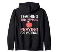 Professeur chrétien Enseignant Prier Patience école du Dimanche Sweat à Capuche