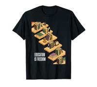 Professeur d'amateur de Livres « Education is Freedom » T-Shirt