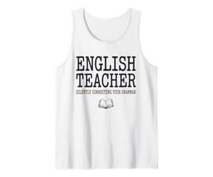 Professeur d'anglais en Silence corrigeant Votre Grammaire drôle Débardeur