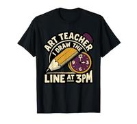 Professeur d'art I Draw The Funny Line à 15h en Classe T-Shirt