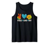 Professeur d'art Peace Love Art pour Artistes et Peintres Débardeur