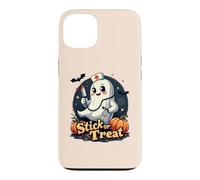 Professeur de fantômes Floraux rétro Trick Or Teach Groovy Halloween Coque pour iPhone 13