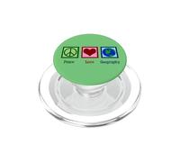 Professeur de géographie d'amour de Paix PopSockets PopGrip pour MagSafe