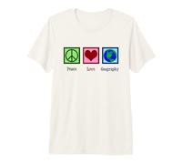 Professeur de géographie d'amour de Paix T-Shirt Haut de Gamme