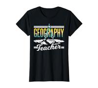 Professeur De Géographie Géographique Étudiant Géographe T-Shirt, Femme, Noir, XL