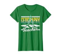 Professeur De Géographie Géographique Étudiant Géographe T-Shirt, Femme, Vert Kelly, S