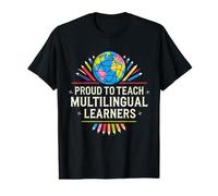 Professeur de Langues Amusant Fier d'enseigner à des apprenants multilingues T-Shirt Graphique avec Valeur