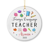 Professeur De Langues Étrangères Ornement Suspendu Décoratifs Décoration De Noël A Suspendre avec Ficelle Pendentif De Noël pour Fête Mariage Maison