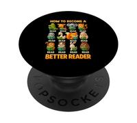 Professeur de Lecture Comment Devenir Un Meilleur Lecteur Amateur de Livres PopSockets PopGrip Adhésif
