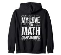 Professeur de mathématiques Nerd Design Mon Amour pour Les mathématiques est exponentiel Sweat à Capuche