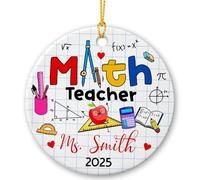 Professeur De Mathématiques Ornement Suspendu Céramique Décoration De Noël A Suspendre avec Ficelle Pendentif De Noël pour Fête Maison Mariage