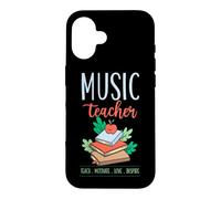 Professeur de Musique pour enseigner motiver l'amour Inspirer la Devise de l'école Coque pour iPhone 16